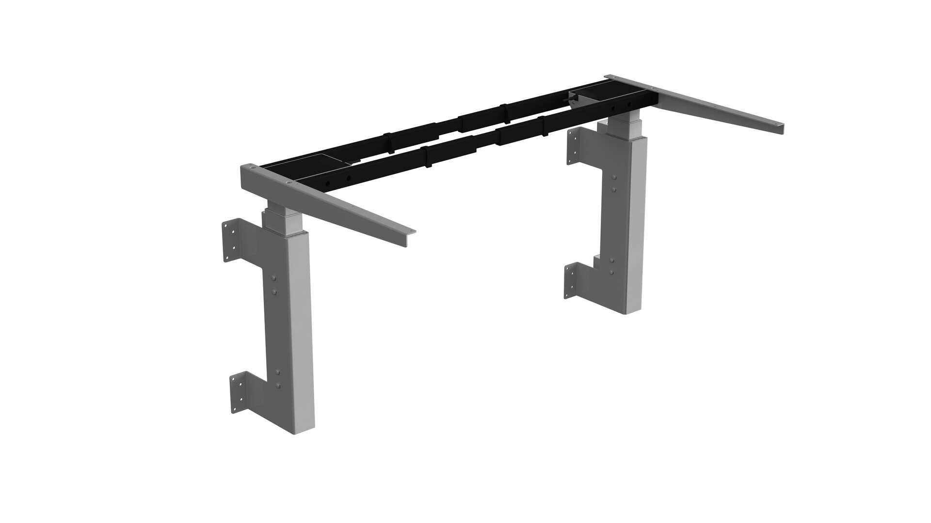 Double leg frame wall mounting